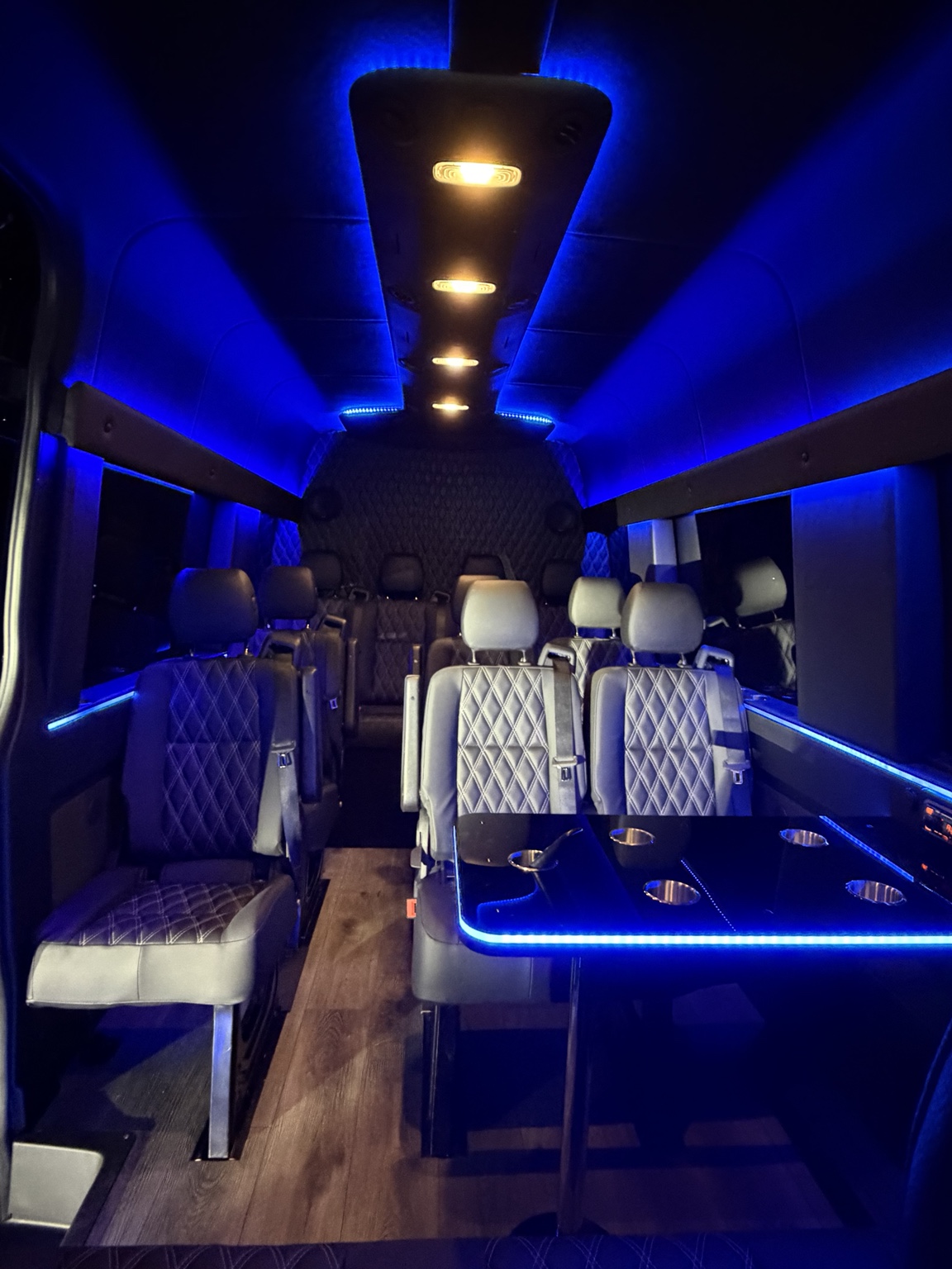 Executive Sprinter luxury cabin with group seating