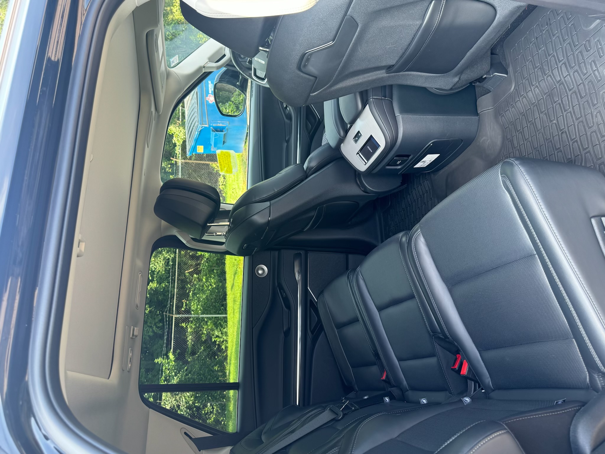 Luxury SUV rear passenger cabin